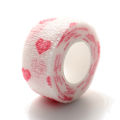 White love heart Printed Medical Self Adhesive Elastic Bandage 4.5m Sports Wrap Tape for Finger Joint Knee. 
