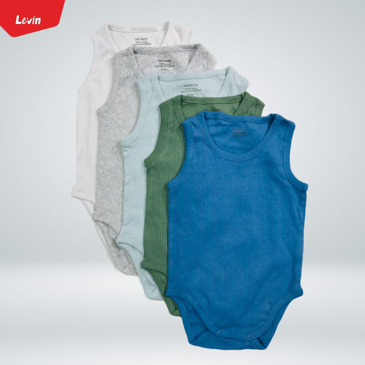 Baby Boys Girls Organic Cotton Sleeveless Camisole Romper Top From Levin