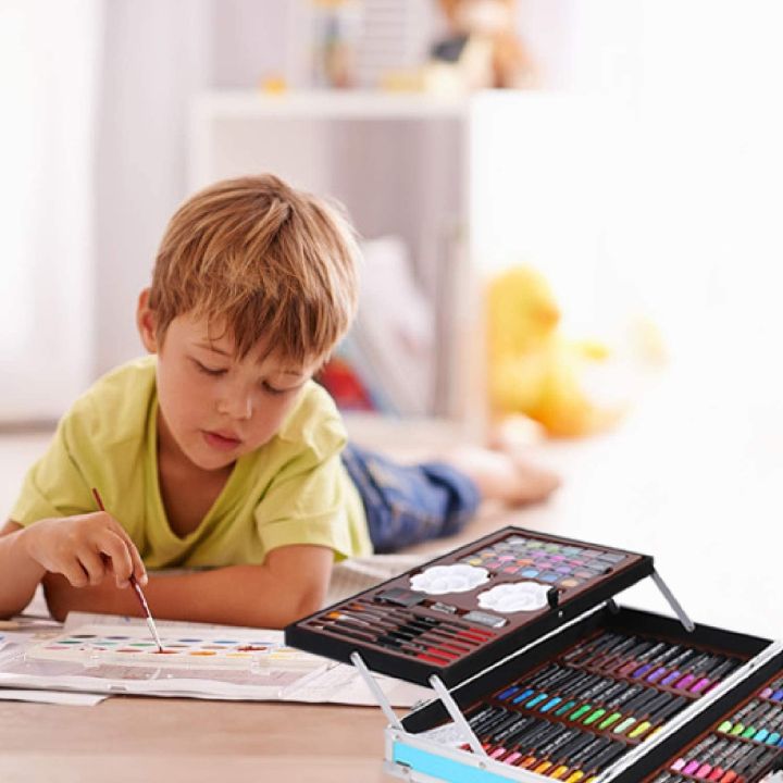 Art%20Set%20145pcs,%20Art%20Supplies%20Set,%20Drawing%20Supplies%20with%20Portable%20Aluminum%20Case%20Art%20Kit,%20Great%20Gift%20Artists%20Drawing%20Set%20for%20Kids,%20Teens,%20Boys,%20Girls,%20Beginner%20and%20Artists%20(Unicorn-Blue)%20-%20Image%204