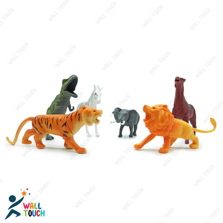 Plastic%20Mini%20Jungle%20WILD%20Animals%20Toys%206%20Piece%20Set%20Animal%20Figure%20Collection%20For%20Kids%20-%20Image%204