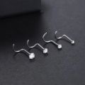 G23 Titanium Nose Stud Piercings 20G Cubic Zirconia Set 1.5/2/2.5/3MM Screw Nostril Pircing Nariz Earring Jewelry Wholesale. 