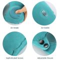 Portable Press Type Inflatable Air U-shaped Neck Pillow for Travel Office Airplane Home Car and Camping - Portable Travel Pillow. 