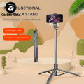 Q05 Selfie Stick Tripod Extendable Mobile Phone Selfie Extension Rod Sturdy Stainless Steel Stand Portable Lightweight Camera Stand For Face Time Zoom Meeting Photograph.