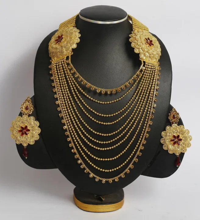 Gold%20Plated%20Jewellery%20Set%20for%20Women%20%20Indian%20Lohor%20City%20Gold%20-%20Image%203