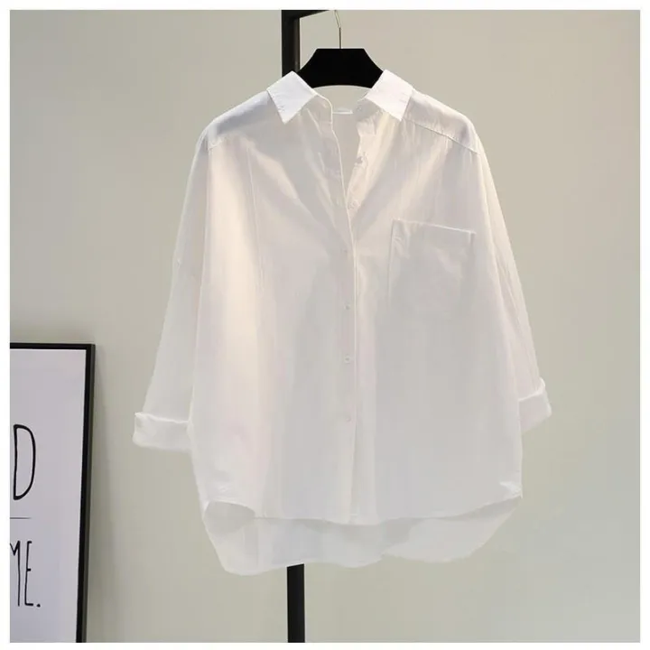 100%25%20Pure%20Cotton%20Rose%20Red%20Long-Sleeved%20Shirt%20for%20Women%20Spring%20and%20Summer%20New%20Single%20Pocket%20Loose%20Slim-Fit%20Casual%20Shirt%20-%20Image%206