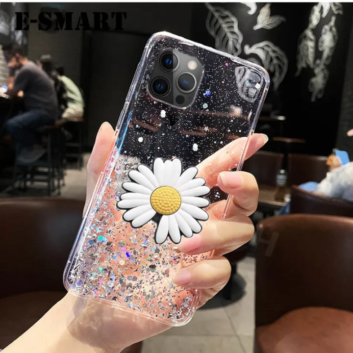 Phone%20Case%20iphone%2012%20Pro%20Max%20Transparent%20Bling%20Glitter%20Cases%20Soft%20Clear%20Shining%20Sequin%20Back%20Cover%20with%20Daisy%20Flowers%20Folding%20iphone12%20Pro%20Max%20Case%20-%20Image%205