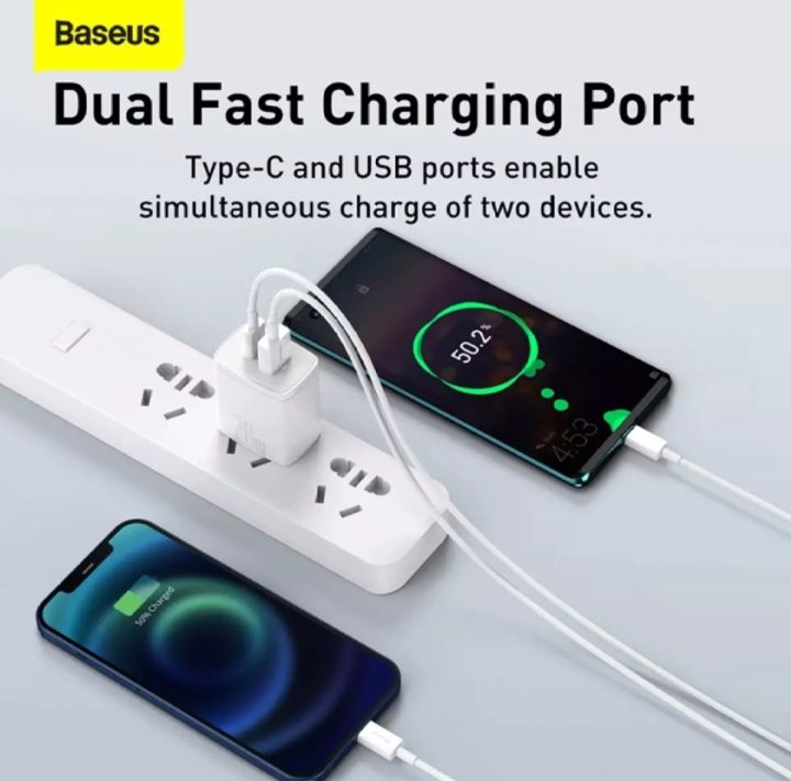 Baseus%2020w%20Usb%20Charger%20Holder%20Type%20C%20Pd%20Quick%20Charging%20Dual%20Port%20Usb%20Portable%20Phone%20Charger%20-%20Image%205