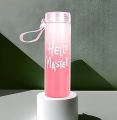 Hello Master Glass Drinking water Bottle 480ml- water Bottle-Colour Pink. 