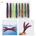 8x Fishing Worms Lifelike Simulation for Freshwater 7cm Built in Ringing Bead Fishing Soft Baits for. 