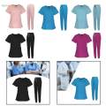 Women Nurse Work Clothing Nursing Uniform Top and Pants V S Pink. 