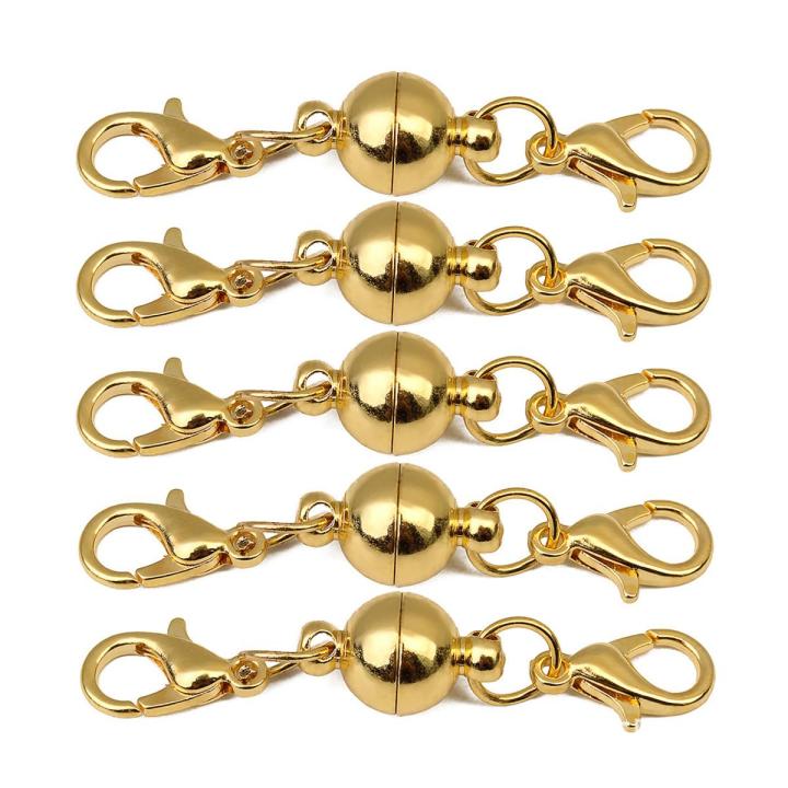5Pairs Round Magnetic Clasps- for Bracelet Necklace Making Fasteners Clasp Buckle -Jewelry Connector Findings Accessories Supplies
