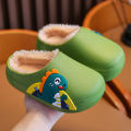 【Hengli jewelry story】(NEW)Winter Kid Cartoon Cute Warm Waterproof Non-Slip Girls Home Boys Baby Furry Children Cotton Slippers. 