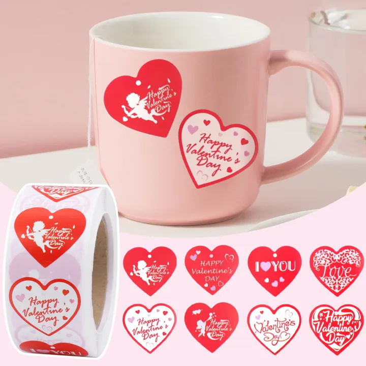 500%20Stickers/Roll%20Valentine's%20Day%20Wedding%20Theme%20Heart%20Stickers%20Gift%20Wrap%20Decoration%20-%20Image%202