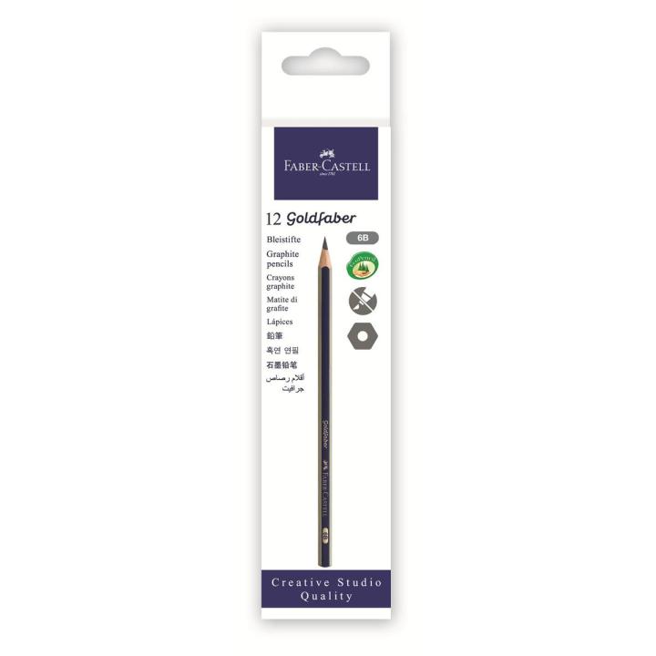 Faber-Castell Gold Faber 6B Pencils - 12 Pcs