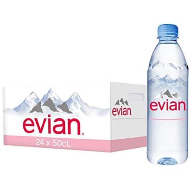 Evian Natural Mineral Water - 500 Ml - 24 Picse