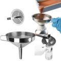 Metal Mini Funnel Wide Mouth Stainless Steel Funnel Spice Cooking Oil Filter with Detachable Filter Filter Funnel Kitchen Tool Oil Spill Strainer For Filling Bottles Jars. 