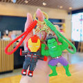 New creative Avenger, Spider-Man, Iron Man keychain, cartoon bag, pendant, children's personality keychain ring.