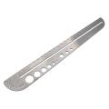 KOGEEK Multifunction Scale Tool Map Landmarks Compasses Ruler Protractor Stainless Steel EDC Ruler.