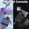 R36S Handheld Game Console, 3.5-inch IPS Screen, 32GB Linux System, 11 Emulator, 64GB TF Card - Grey.