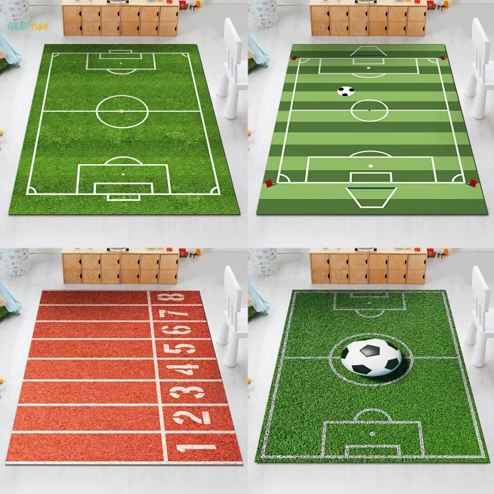 Football%20Field%20Carpets%20Kids%20Play%20Nursery%20Soccer%20Area%20Rugs%20100x160cm%20Green%20-%20Image%203
