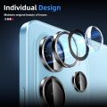 Camera Lens Protector Glass For Xiaomi Redmi Note 14 4G/Note 14 5G Metal Ring Aluminum Alloy Camera Lens Screen Cover.