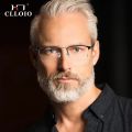 CLLOIO Men Business Glasses Anti Blue Light Reading Glasses High Quality Half-Frame Myopia Prescription Optical Eyeglasses 86025. 
