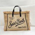 Saint Barth Brand Women's Bag 2024 Trend Tassel Street Tote Bags Embroidered Letter Straw Beach Bag Casual Bolsas Large Handbag. 