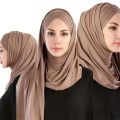 Instant Hijab Muslim Scarf for Women Cotton Jersey Shawl Turban Ready to Wear Head Scarves.