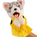 Muppet Kung Fu Boxing Husky Stuffed Animal Dog Finger Doll Husky Hand Puppet 25cm Cute Kung Fu Animal Toy Performance.