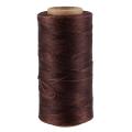 2 Pcs 260M 150D 1MM Leather Sewing Waxed Wax Thread Hand Needle Cord Craft DIY Color:Light Brown & Gray. 