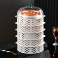 Food Covers 5 Layer Stackable Dustproof Leftovers Food Storage Box Container Kitchen Organization-Best Rate. 