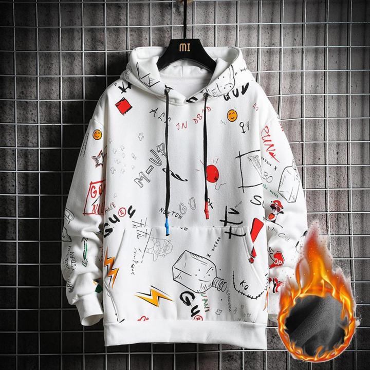 Single Road Men's Anime Hoodies Men Hop Harajuku Printed