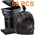 Black (30" X20") 50PCS Trash Bag / Poly Bag / Garbage Bag / Moyla Felar Bag. 