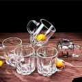 Everyday Use Good Quality Tea coffee Cup set Crystal Clear transparent Beautiful unique design Premium Cup Set 6 Piece 180 Ml. 