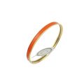H Aijia Xiaohongshu recommends enamel round letters epoxy glue color plain circle titanium steel bracelet wholesale cross-border e-commerce. 