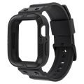 Carbon Fiber Integrated Sport Watch Band For Apple Watch Series 9&8&7 41mm / SE 3&SE 2&6&SE&5&4 40mm / 3&2&1 38mm. 