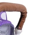 Baby stroller glove PU leather protective cover, stroller accessories, leather handle, glove foldable zipper.
