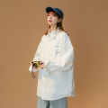 White Shirt Women's Spring and Autumn Chic Student Versatile Chic Inner Wear Blouse Design Sense Niche Korean Style Jacket.