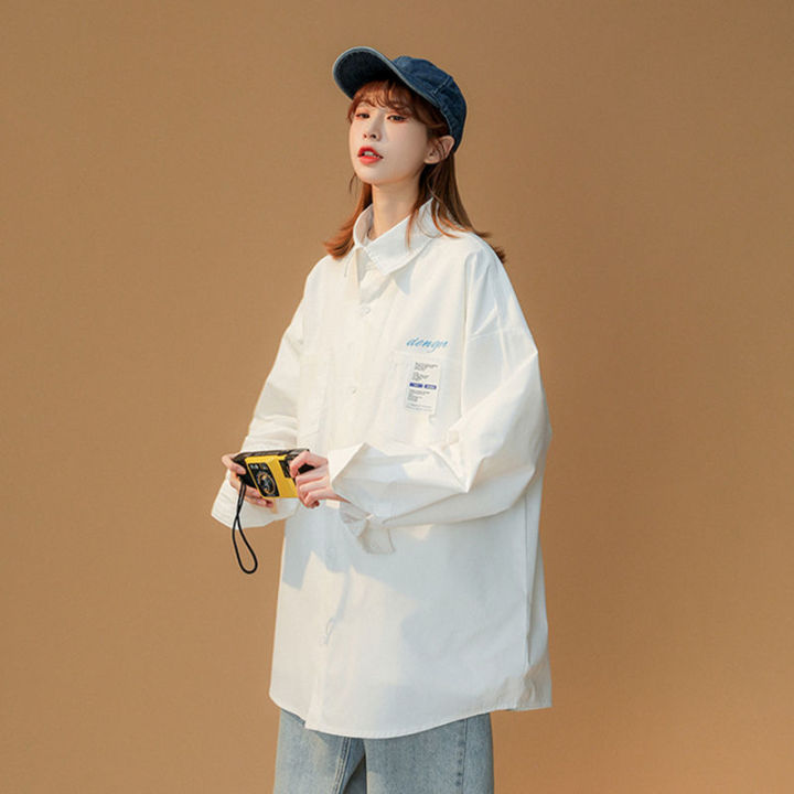 White%20Shirt%20Women's%20Spring%20and%20Autumn%20Chic%20Student%20Versatile%20Chic%20Inner%20Wear%20Blouse%20Design%20Sense%20Niche%20Korean%20Style%20Jacket%20-%20Image%203
