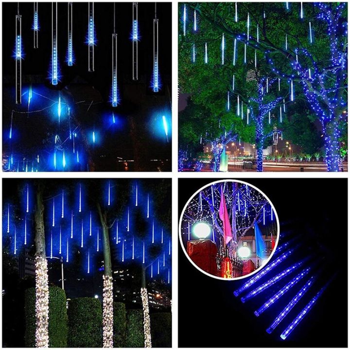 Meteor%20Shower%20Lights%2030cm%208%20Tubes%20192%20Led%20Falling%20Raindrop%20String%20Lights%20For%20Outdoor%20Garden%20Home%20Christmas%20%20Wedding%20Party%20Decor--Warm%20White--%20-%20Image%206