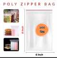 6"X8" Inch Pack of 100 Pcs Clear Zipper Poly Bag / Zip Lock Bag.. 