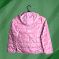 Girls Light Pink Puffer Winter Jacket with Hood.