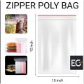 10x 12 inch Zip Lock Plastic Packet 10 pcs pack. 