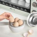 Kitchen Cooking Tool 4 Grids Egg Shape Microwave Egg Steamer White Egg Boiler Quick Microwave Boiled Egg Maker Breakfast. 