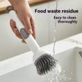 2-in-1 Liquid Soap Dispenser Cleaning Brush with Long Handle - Imported Kitchen Dishwashing Scrub Brush Kitchen Brush, Dishwashing Brush, Soap Dispenser Brush, Pot Cleaning Brush, Magic Cleaning Brush, Imported Kitchen Tools.