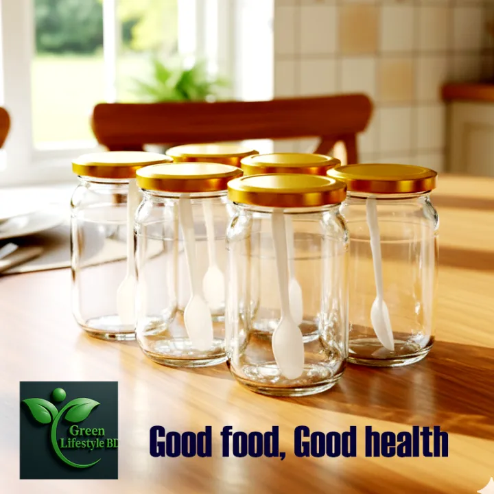 Super Clean Glass Jar 500gm – Set of 4/6 | Premium Kacher Jar Food ...