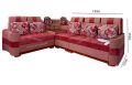 100% Solid CTG Segun Wood L Corner Sofas 5 Seat With 5 Cushion - SA-991. 