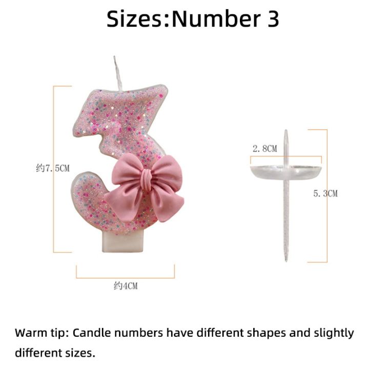 Number%208%20Birthday%20Candles%20Cake%20Topper%20Candles%20with%20Pink%20Bow%20for%20Girl%201st%20Birthday%20Party%2016th%20Party%20Cake%20Decoration%20Baby%20Shower%20-%20Image%203