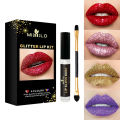 Glitter Lip Kit Long Lasting Waterproof Stay Golden Cosmetics Gloss Lipstick 4 Colors Glitter Powder Diamond Shimmer Metallic. 