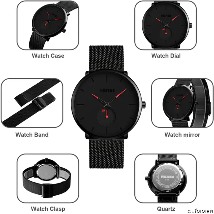 SKMEI%209185%20Simple%20Fashion%20Waterproof%20Men's%20Watch%20%7C%20Business%20Stainless%20Steel%20Youth%20Quartz%20Watch%20-%20Image%203